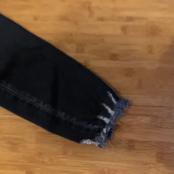 Kancan for Maurice’s raw waist hem distressed estillo grey black size 29 skinny - Picture 3 of 7